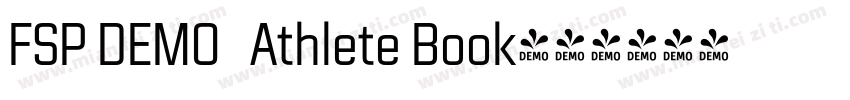 FSP DEMO   Athlete Book字体转换